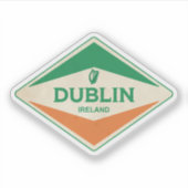 Dublin Irland Vintag Aufkleber (Vorderseite)