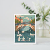 Dublin Irland Vintag Postkarte (Stehend Vorderseite)
