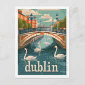 Dublin Irland Vintag Postkarte (Vorderseite)