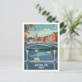 Dublin Irland Vintag Postkarte (Stehend Vorderseite)