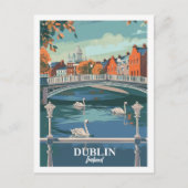 Dublin Irland Vintag Postkarte (Vorderseite)