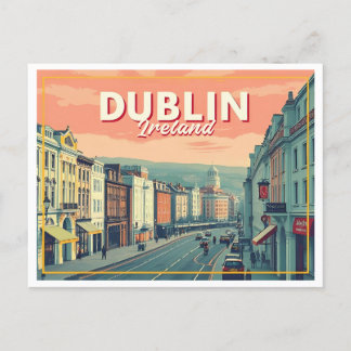 DUBLIN IRLAND VINTAG POSTKARTE