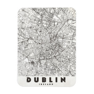 Dublin Irland Vintage-Reisekarte Magnet