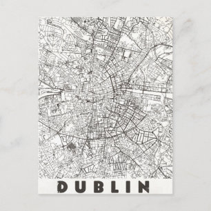 Dublin Irland Vintage-Reisekarte Postkarte