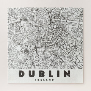 Dublin Irland Vintage-Reisekarte Puzzle