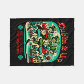 Dublin It Up - Irish Leprechauns Dancing Fleecedecke (Vorderseite (Horizontal))