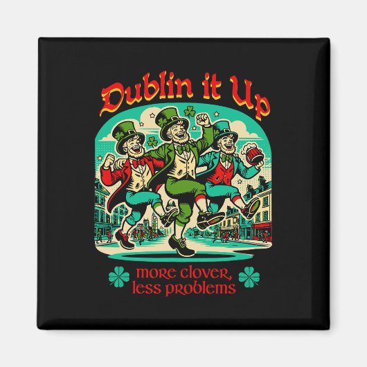 Dublin It Up - Irish Leprechauns Dancing Magnet (Vorne)