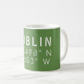 Dublin Länge und Breite Kaffeetasse (VorderseiteRechts)