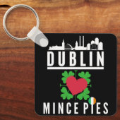 Dublin Lieben Mince Pies Cityscape Schlüsselanhänger (Vorderseite)