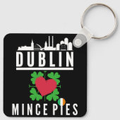 Dublin Lieben Mince Pies Cityscape Schlüsselanhänger (Rückseite)