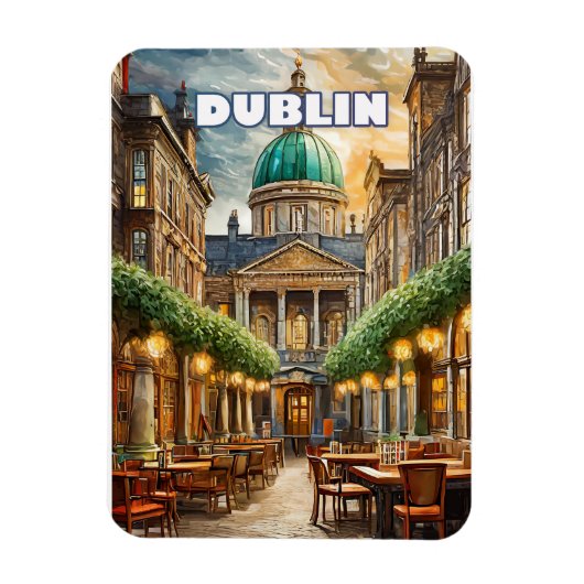 Dublin mit 100 Grün Magnet (Vertikal)