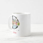 Dublin Monogramm Buchstabe D Personalisiertes Gesc Kaffeetasse (Vorderseite Links)