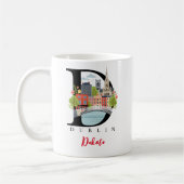 Dublin Monogramm Buchstabe D Personalisiertes Gesc Kaffeetasse (Links)