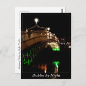 Dublin nachts postkarte (Vorne/Hinten)