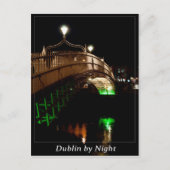 Dublin nachts postkarte (Vorderseite)
