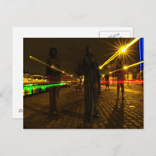 Dublin nachts postkarte (Vorne/Hinten)