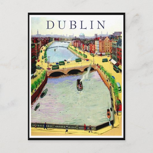 Dublin, O'Connell Bridge über den River Liffey Postkarte (Vorderseite)