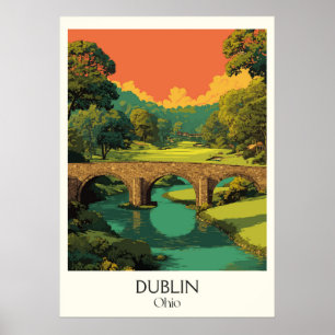 Dublin Ohio Bridge Park Modern Stadtrundgang: Poster