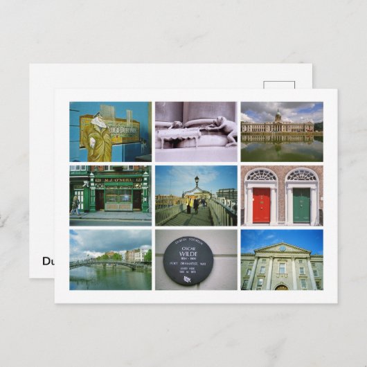 Dublin Postkarte (Vorne/Hinten)