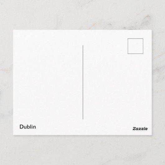 Dublin Postkarte (Rückseite)