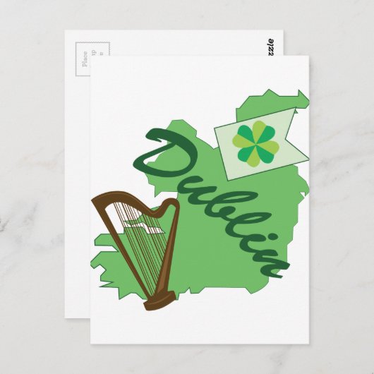 Dublin Postkarte (Vorne/Hinten)