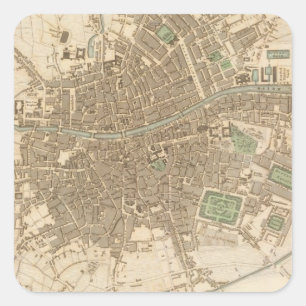 Dublin Quadratischer Aufkleber