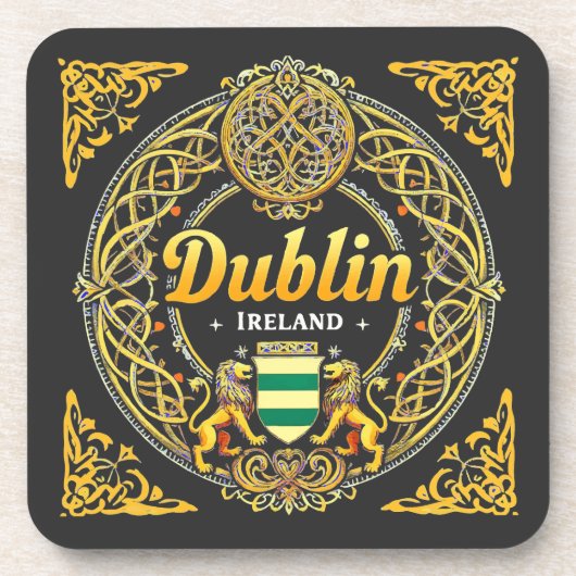 Dublin Republik Irland Getränkeuntersetzer (Vorderseite)