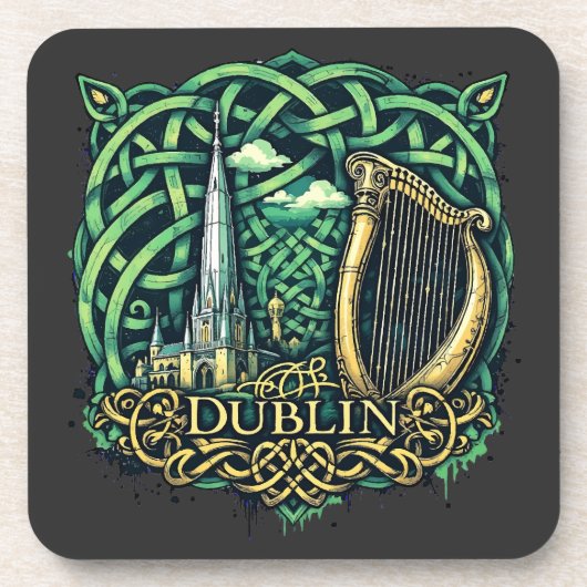 Dublin Republik Irland Getränkeuntersetzer (Vorderseite)