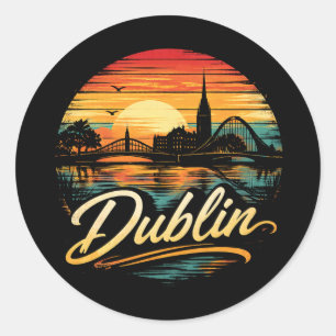 Dublin Runder Aufkleber