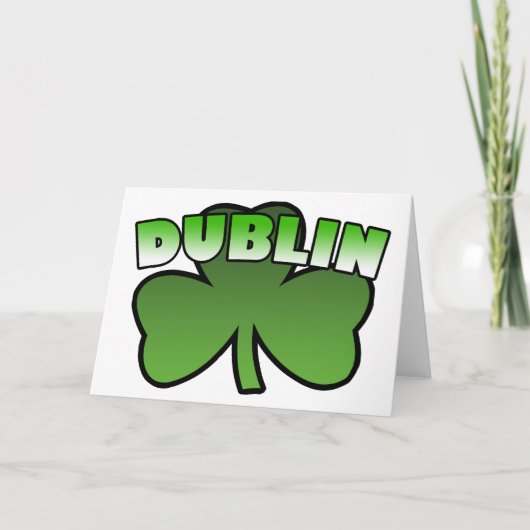 Dublin Shamrock Greeting Card Karte (Vorderseite)