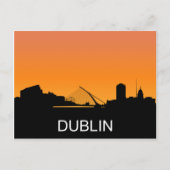 Dublin-Silhouette, Sommer-Sonnenuntergang Postkarte (Vorderseite)