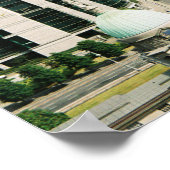 Dublin Skyline Ireland, River Liffey, IFSC Poster (Ecke)