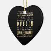Dublin-Stadt der Irland-Typografie-Kunst Keramikornament (Links)