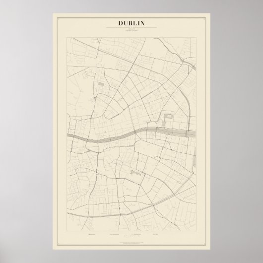 Dublin-Straßenkarte Poster (Vorne)
