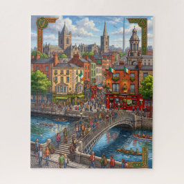 Dublin Temple Bar & Ha'penny Bridge 520-Teile-Puzz Puzzle