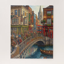 Dublin Temple Bar & Ha'penny Bridge 520-Teile-Puzz
