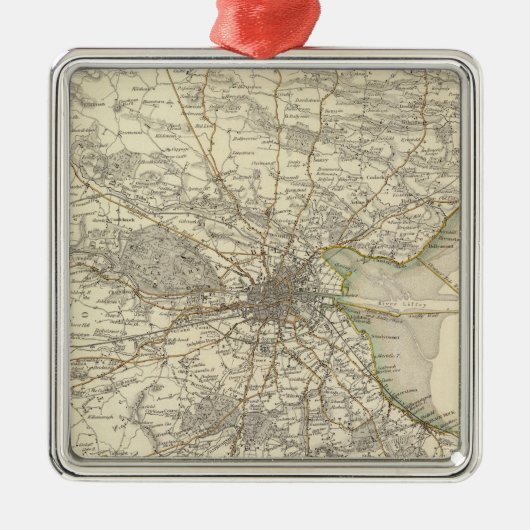 Dublin-Umwelt Silbernes Ornament (Vorne)