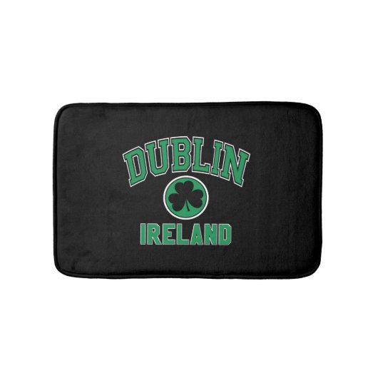 Dublin Varsity Style Kleeblatt Green Print Badematte (Vorderseite)
