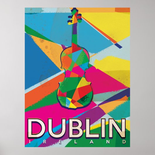 Dublin Vintage Travel Poster (Vorne)
