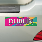 Dublin Vintage Travel Poster Autoaufkleber (Auf Auto)