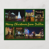 Dublin-Weihnachten Feiertagspostkarte (Vorderseite)