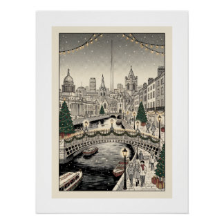 Dublin zu Weihnachten Poster