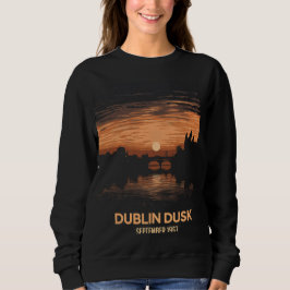 Dubliner Abenddämmerung: Zwielicht-Szenen schwarz Sweatshirt