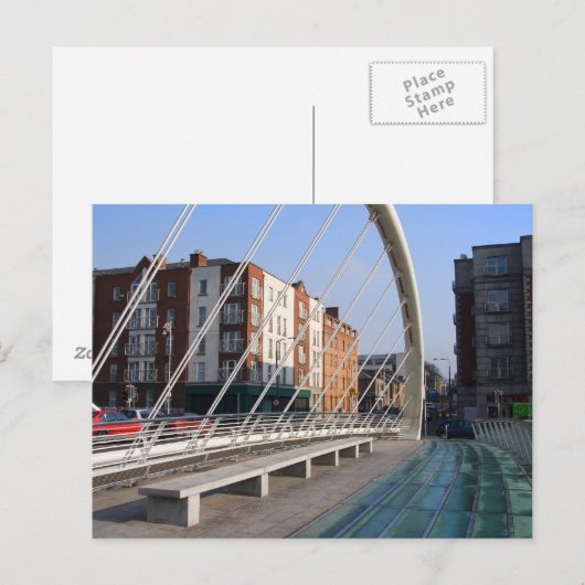 Dubliner Brücke Postkarte (Vorne/Hinten)