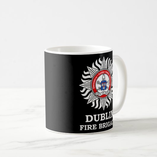 Dubliner Feuerwehr Kaffeetasse (VorderseiteRechts)