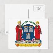 Dubliner Wappen Postkarte (Vorne/Hinten)
