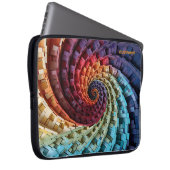 Dubman Design: Fibonacci Rainbow Trippy Spiral Laptopschutzhülle (Vorne Rechts)
