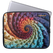 Dubman Design: Fibonacci Regenbogen Trippy Spirale Laptopschutzhülle (Vorderseite)