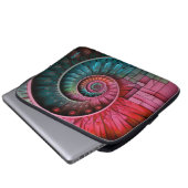 Dubman Designs: Fibonacci-Mosaikspirale Laptopschutzhülle (Vorne Knopf)