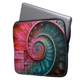 Dubman Designs: Fibonacci-Mosaikspirale Laptopschutzhülle (Vorderseite Links)